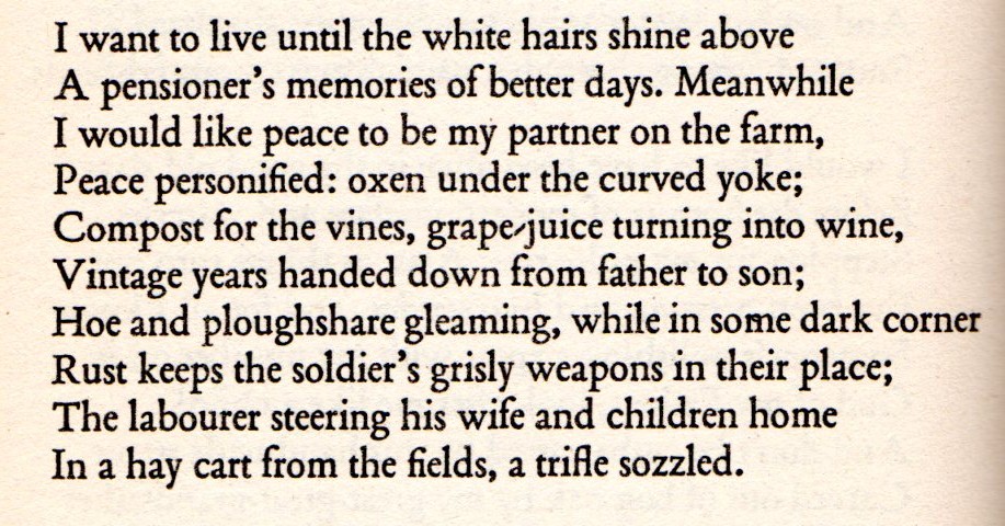 Michael Longley, 'Peace' - stanza 5
